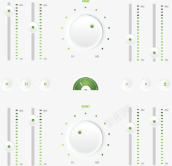 绿色声音调节界面矢量图素材