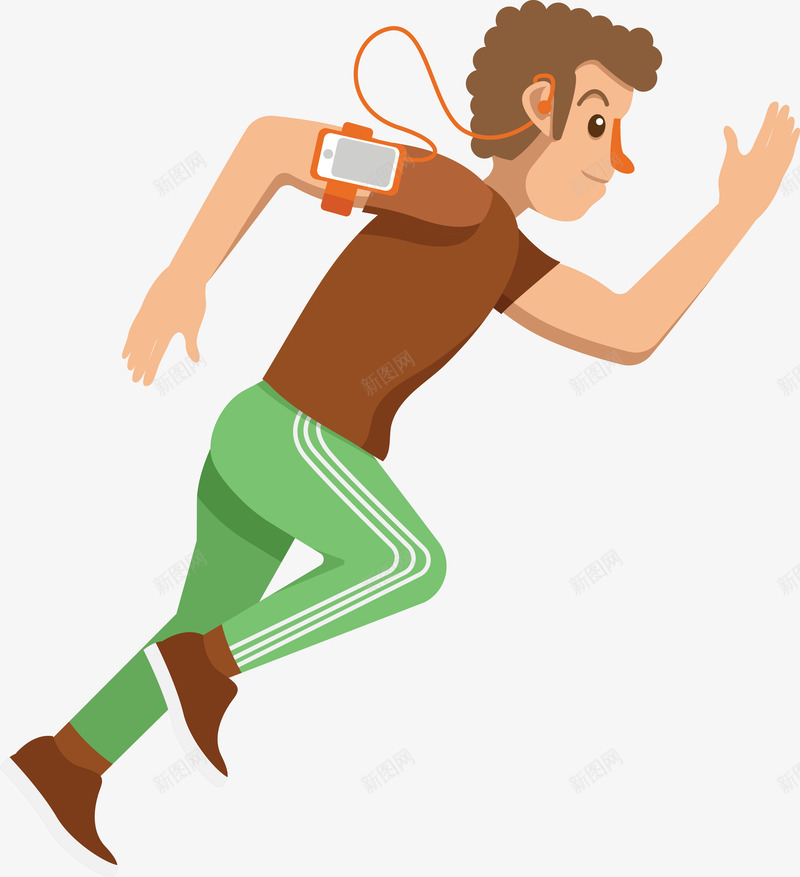奔跑的卡通男人png免抠素材_新图网 https://ixintu.com 人物 卡通人物 男人 男人人物 男士 跑步 运动员 阳刚