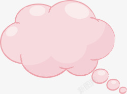 粉色云朵气泡矢量图素材