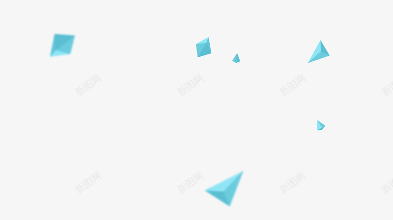 蓝色矩形三角形png免抠素材_新图网 https://ixintu.com 三角形 矩形 蓝色
