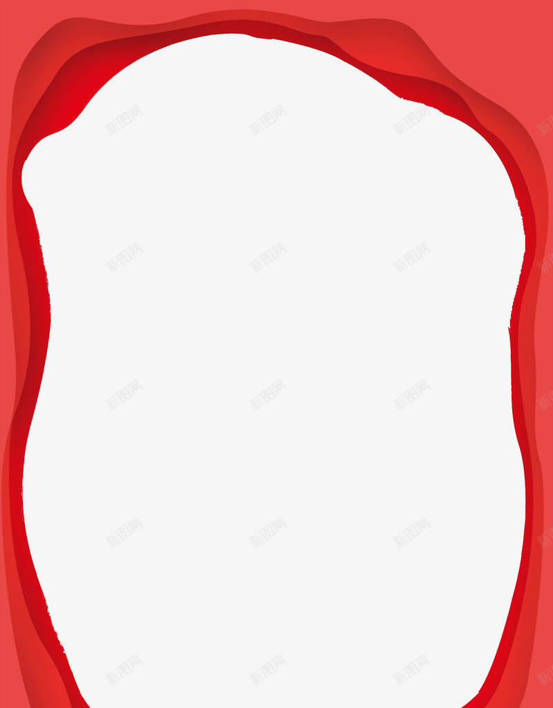 节假日喜庆红色纯色边框相框png免抠素材_新图网 https://ixintu.com 相框 红色框 纯色框 边框