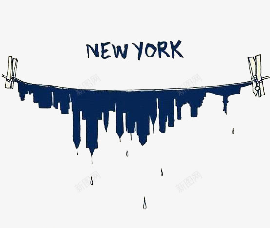 纽约英文艺术自png免抠素材_新图网 https://ixintu.com NEW YORK 旅行 时尚 晾衣架 纽约免扣元素
