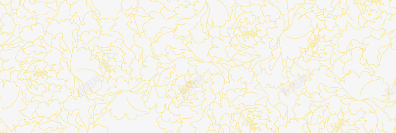 金色牡丹花纹png免抠素材_新图网 https://ixintu.com 新年海报 春节海报 海报背景花纹 牡丹 线描牡丹 金色牡丹