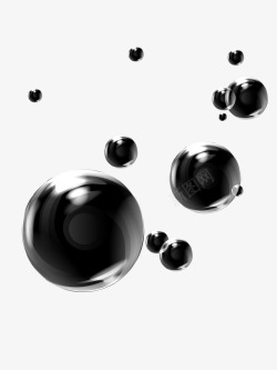 黑色质感形状球体素材