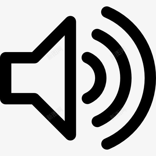扬声器的音频接口符号图标png_新图网 https://ixintu.com flaticon集 声音 工具 扬声器 接口 符号 音响 音箱