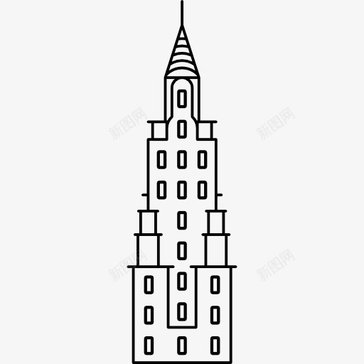 克莱斯勒大厦图标png_新图网 https://ixintu.com 克莱斯勒 摩天大厦 曼哈顿 纪念碑 纽约