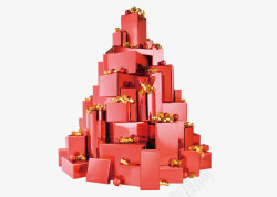 各色多彩礼物盒红色礼物盒高清图片