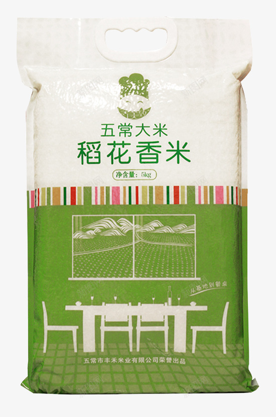 五常大米稻花香米png免抠素材_新图网 https://ixintu.com 五常大米 包装设计 稻花香 米袋子 袋子 装大米