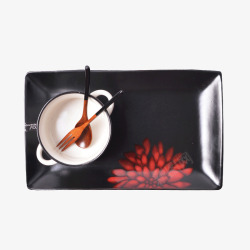 日式和风长方形盘子长方形甜品点心碟子高清图片