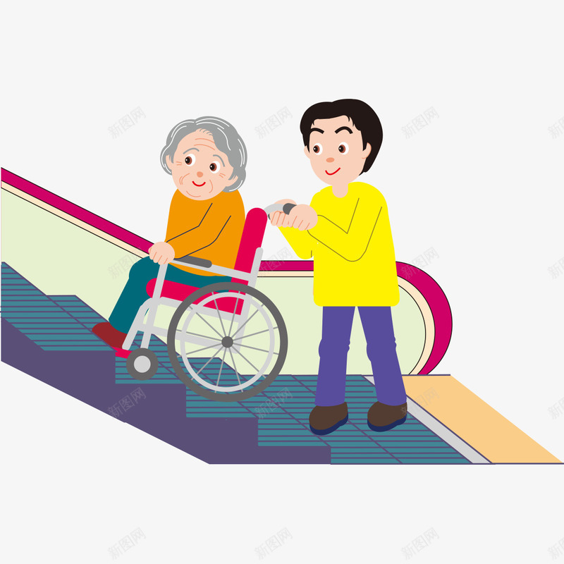 轮椅老人卡通png免抠素材_新图网 https://ixintu.com 卡通 卡通老人 坐轮椅的老人 涂鸦 老人 老人卡通 轮椅