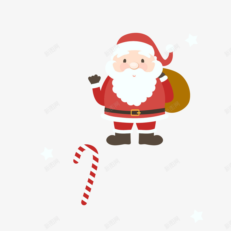 背包袱的圣诞老人png免抠素材_新图网 https://ixintu.com 圣诞老人 拐杖 背包袱的圣诞老人 背着包袱 送礼物的圣诞老人