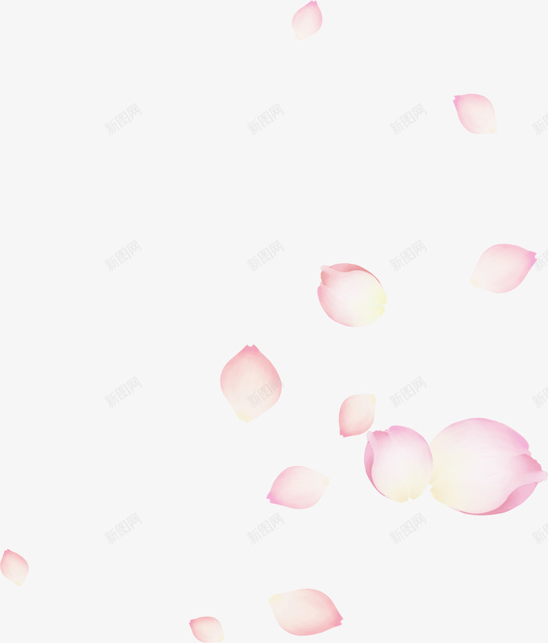 粉色卡通唯美花瓣装饰png免抠素材_新图网 https://ixintu.com 卡通 粉色 花瓣 装饰