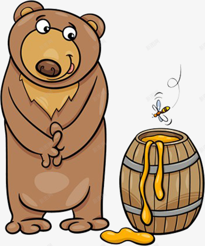 卡通手绘可爱的小熊png免抠素材_新图网 https://ixintu.com 创意 动漫动画 动物 卡通手绘 可爱的小熊 棕色
