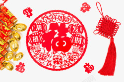 春节红色元素素材