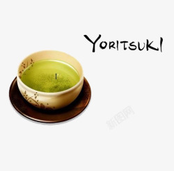 日式瓷器日式茶及文字高清图片