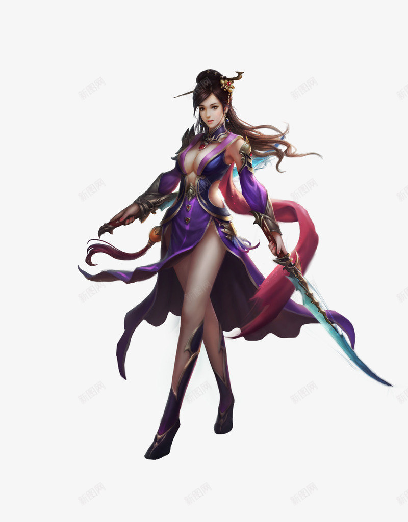 紫色性感美女服饰武器png免抠素材_新图网 https://ixintu.com 性感 服饰 武器 紫色 美女