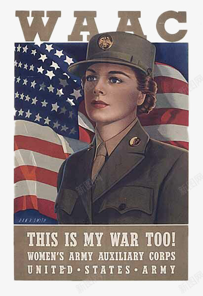 美国女军官psd免抠素材_新图网 https://ixintu.com 二战 女军官 美国 装饰图案