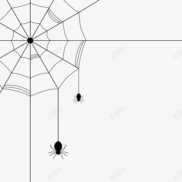 手绘黑色几何蜘蛛网png免抠素材_新图网 https://ixintu.com 几何 卡通蜘蛛网 手绘 昆虫 虫子 蜘蛛 蜘蛛丝 蜘蛛网 黑色