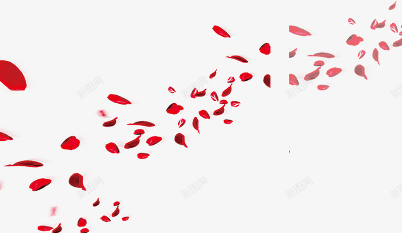 红色花瓣雨png免抠素材_新图网 https://ixintu.com 喜庆 漂浮 红色 花瓣 装饰