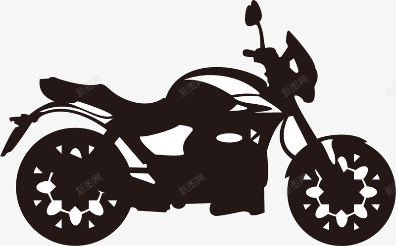 摩托车png免抠素材_新图网 https://ixintu.com AI 交通工具 各式摩托 摩托 摩托图案 摩托车 机车 潮流 装饰 黑色