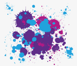 自由随性蓝紫主色喷涂装饰图案高清图片