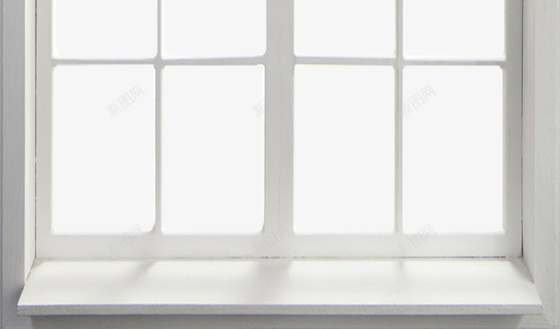 白色简约窗户玻璃装饰png免抠素材_新图网 https://ixintu.com 玻璃 白色 白色窗框 窗户 简约 装饰