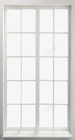 白色简约窗户玻璃装饰素材
