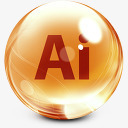 ai设计软件AI水晶软件桌面网页图标高清图片