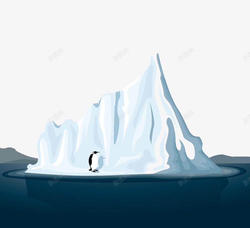 正在融化的冰山png免抠素材_新图网 https://ixintu.com 冰山 海水中的冰山 融化的冰山