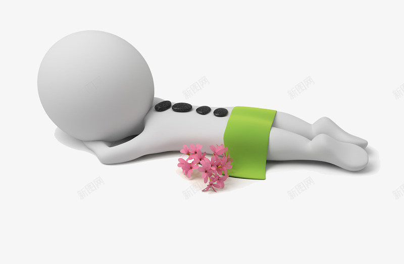 放松身体调整心情3D小人png免抠素材_新图网 https://ixintu.com 3D小人 中医 刮痧 心情不好 放松 烦躁 调整心情 调理 身体
