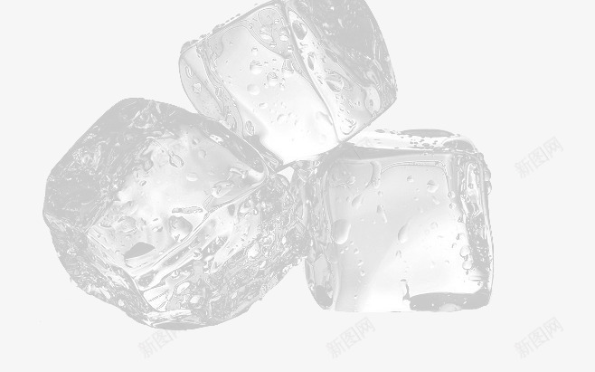透明冰块冰元素透明png免抠素材_新图网 https://ixintu.com 冷饮元素 无背景色 正方形冰块 真正透明 透明冰块