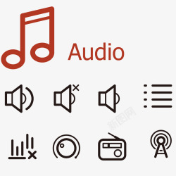 界面icon手机音乐声音图标高清图片