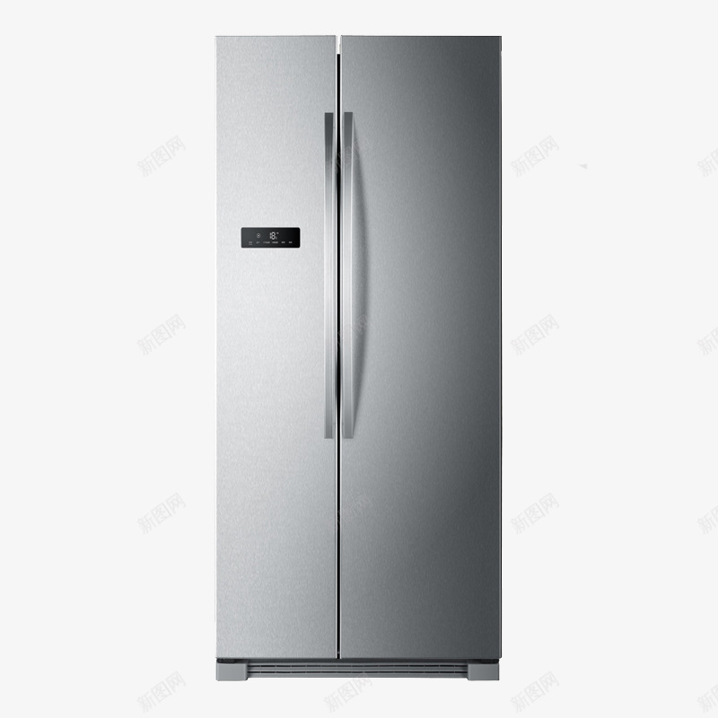 银色大冰箱png免抠素材_新图网 https://ixintu.com 产品实物 冰洗 冷藏冷冻 大容量 对开门电冰箱 节能
