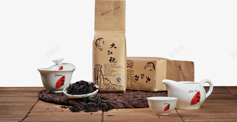 大红袍茶叶茶杯双11png免抠素材_新图网 https://ixintu.com 11 红袍 茶叶 茶杯