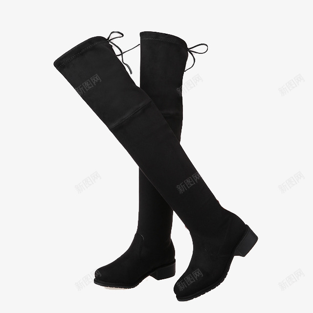 黑色长筒靴png免抠素材_新图网 https://ixintu.com 产品实物图 女士 长筒靴 黑色