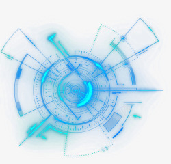蓝色荧光鼠标科技商务背景高清图片