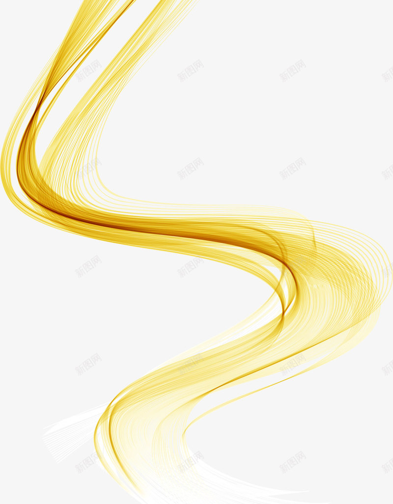 金色闪耀曲线png免抠素材_新图网 https://ixintu.com 曲线 曲线图案 清新 简约 纹理 纹路 线条 装饰图案 金色 闪耀