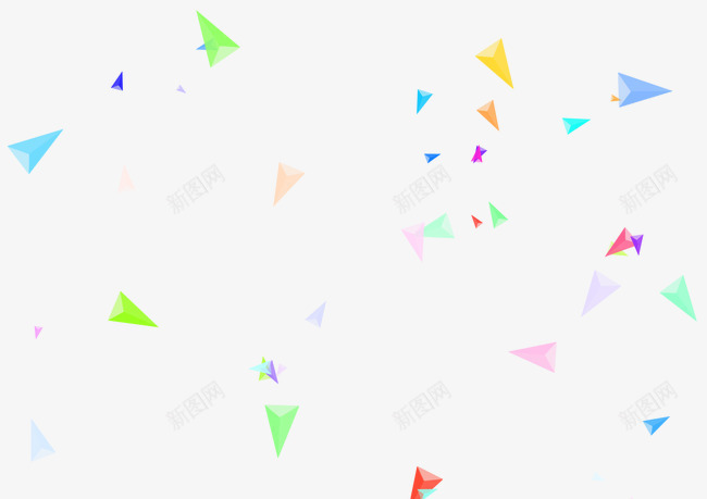 漂浮的立体三角png免抠素材_新图网 https://ixintu.com 三角 漂浮 立体 背景装饰