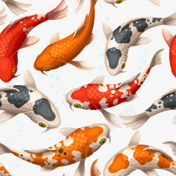 日式鲤鱼插画素材库装饰鲤鱼插画矢量图高清图片