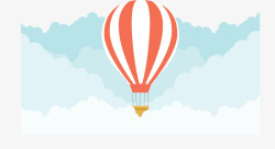 空中云层空中云层里的热气球矢量图高清图片