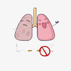 吸烟者的肺吸烟和不吸烟者肺的对比高清图片