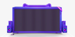 紫色双11卡通电视素材