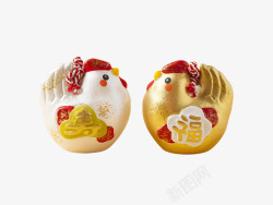新年福寿母鸡摆件素材