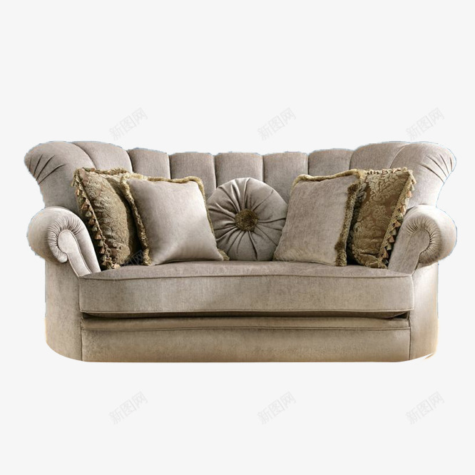 欧式经典高档沙发png免抠素材_新图网 https://ixintu.com 免抠沙发 欧式沙发 沙发材质 浅咖啡色沙发 经典代沙发 高档沙发