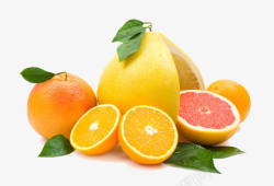 水果堆柚子橙子蜜柚高清图片