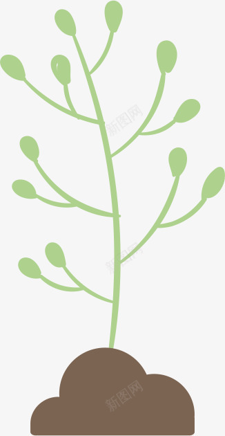 花朵png免抠素材_新图网 https://ixintu.com AI 卡通 土壤 手绘 植物 绿色 花草