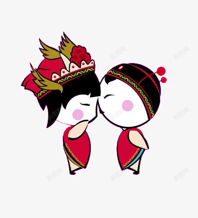 接吻的情侣png免抠素材_新图网 https://ixintu.com 喜庆 婚庆 情侣 手绘 接吻