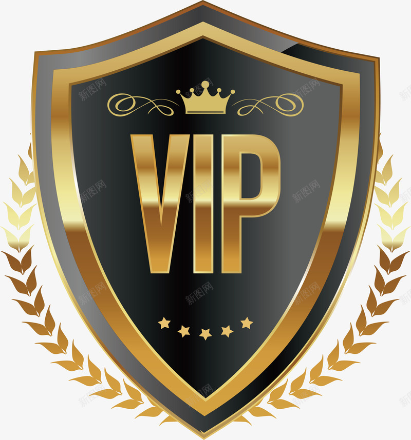 vip标签png免抠素材_新图网 https://ixintu.com png png素材 vip 会员 加会员 卡通 金色