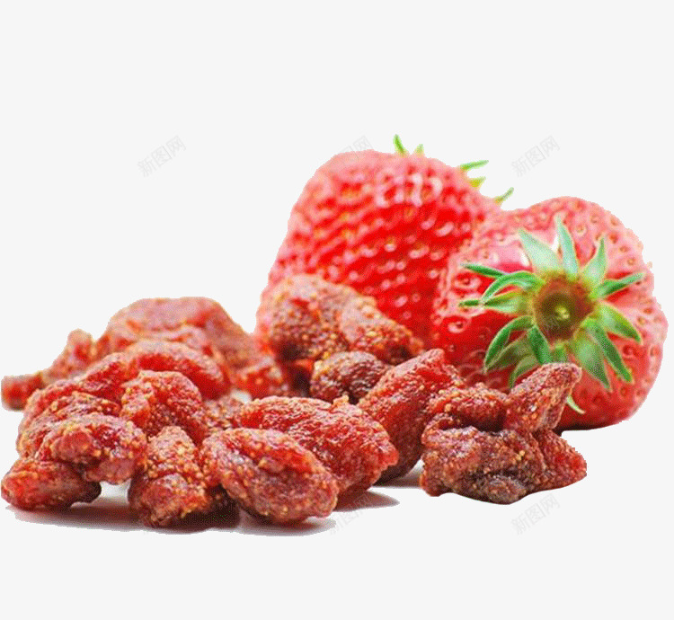 草莓干和草莓png免抠素材_新图网 https://ixintu.com 水果干 草莓干 草莓蜜饯