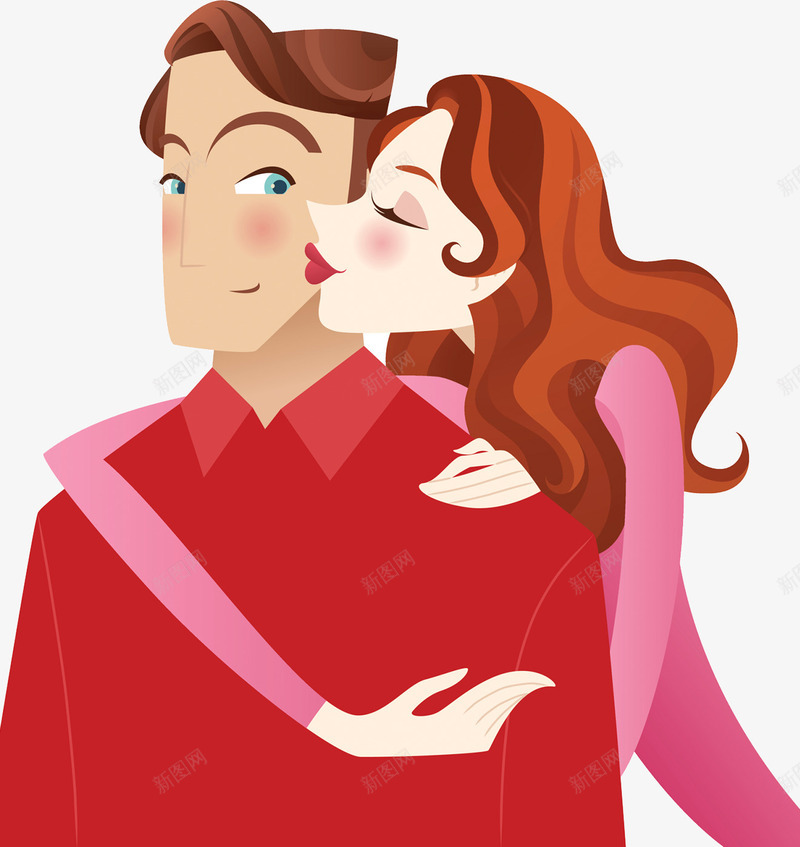 情侣拥吻png免抠素材_新图网 https://ixintu.com 亲吻 情侣 搂着 男女拥抱